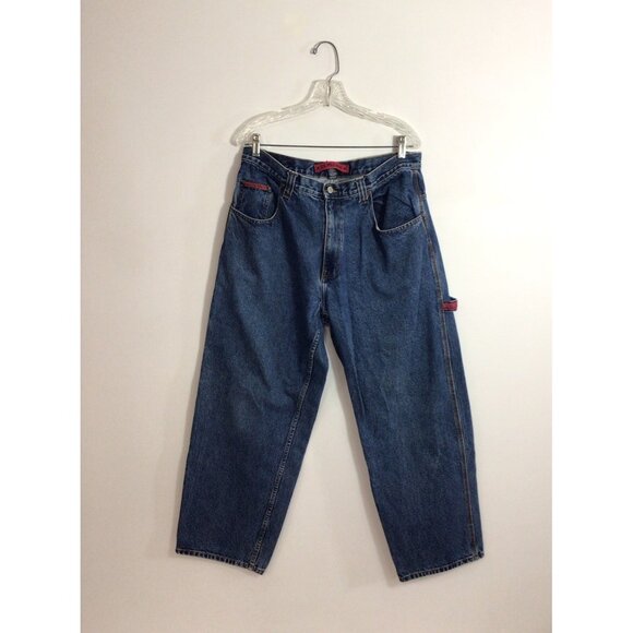 US Polo Assn Baggy Jeans Y2K Wide Leg Carpenter Denim Mens 36 X 30 - Picture 1 of 7